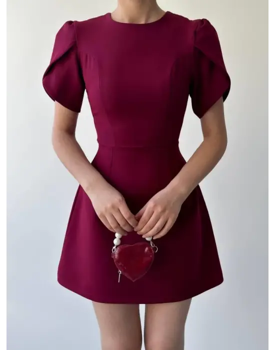 Omarı İnci Detaylı Fiyonk Elbise Modası