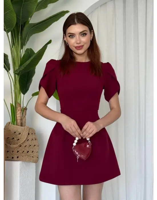 Omarı İnci Detaylı Fiyonk Elbise Modası