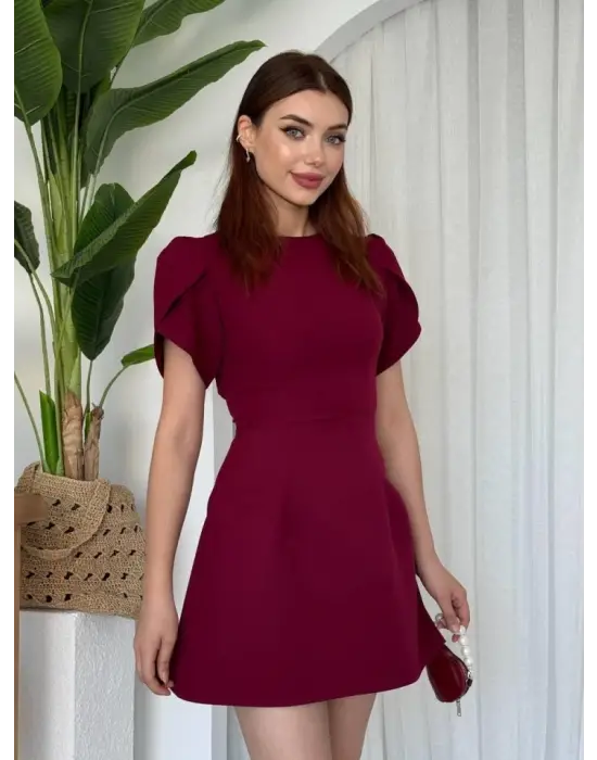 Omarı İnci Detaylı Fiyonk Elbise Modası