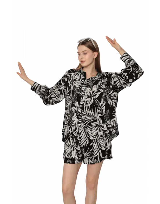 Alt Üst Şortlu Takım - Desenli