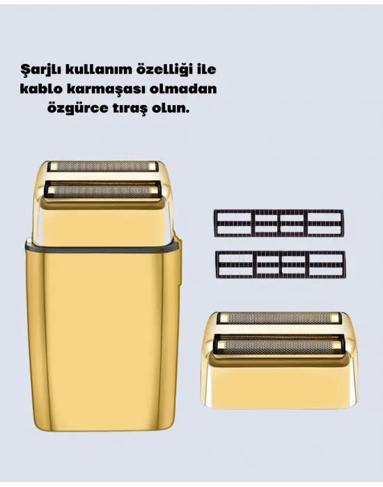 Altın Kaplama Kablolu Erkek Tıraş Makinesi Favori Atlı