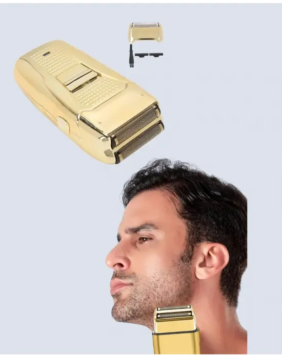 Altın Kaplama Kablolu Erkek Tıraş Makinesi Favori Atlı