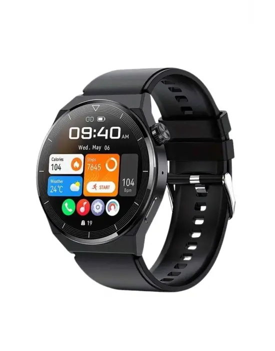 Amoled Ekran Metal Deri Silikon Kordonlu Uyku Ve Sağlık Takibi