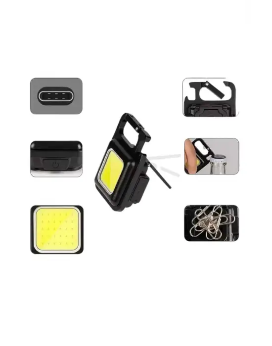 Anahtarlık Çok Amaçlı Mıknatıslı Taşınabilir Işık Led Şarjlı