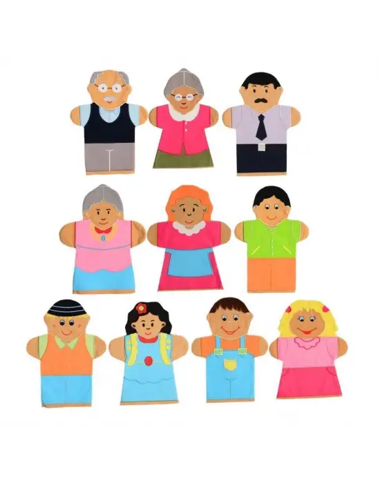 Omarı Eğlenceli 10 Parça İnsan Kukla Seti