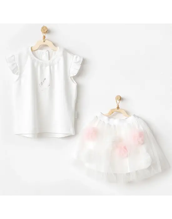 Andywawa AC24503 Petit Love 2Li Bebek Takım Ekru