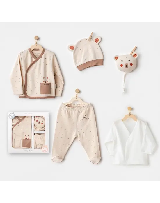 Omarı Adventurous Bear 5Li Hastane Çıkış Seti - Bej