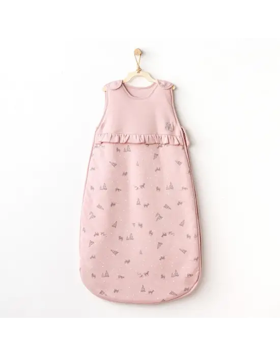 Omarı Yumuşak Pamuk Puppy Bebek Uyku Tulumu - Pembe
