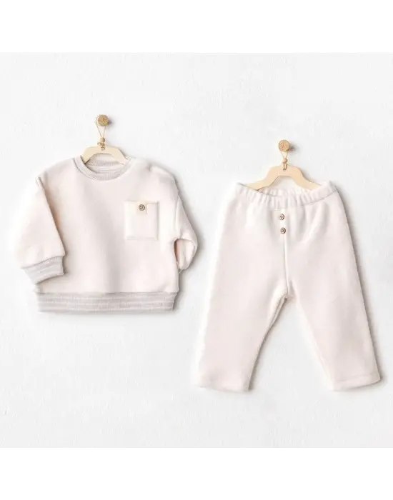 Andywawa AC25158 Soft 2Li Bebe Takım Ekru