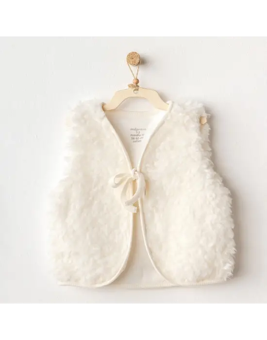 Andywawa AC25254 Basic Bebe Yelek Ekru