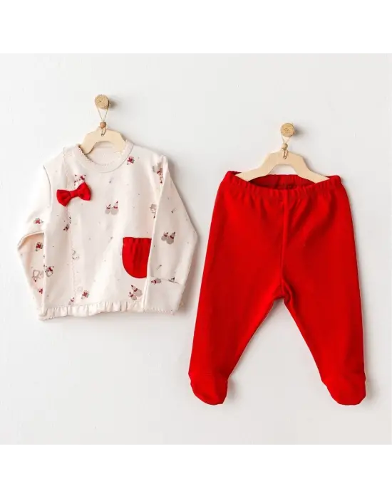 Omarı Bebe Zıbın Takım Ekru - 2Li Penguin Set