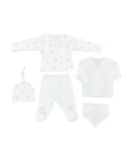 Omarı Bebekler İçin Sevimli 5 Parça Hastane Çıkış Seti