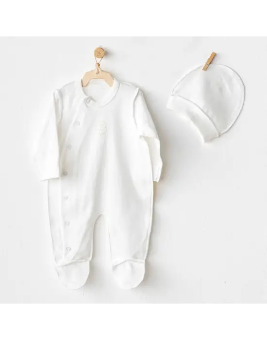 Andywawa AC25732 Organik Premature Line Tulum Takım Ekru