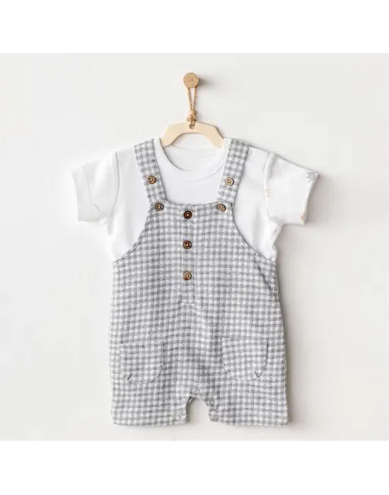 Omarı Gri Little King Salopet Takım