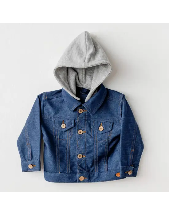 Andywawa Ac25936 Jacket Casual Bebek Ceket İndigo