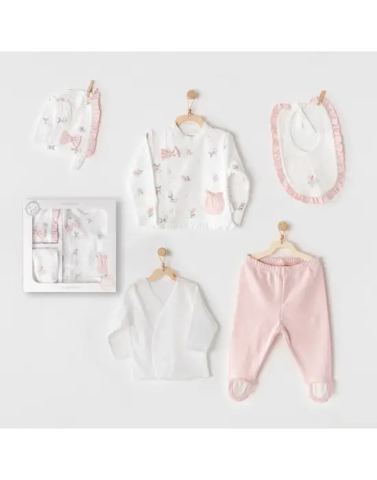 Omarı Fairy 5 Parça Hastane Çıkışı Seti - Pembe Renkli