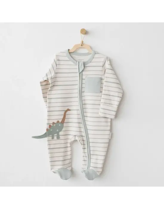 Omarı Yeşil Snuggle Saurus Tulum - Çocuklar İçin Sevimli Kış Kıyafeti