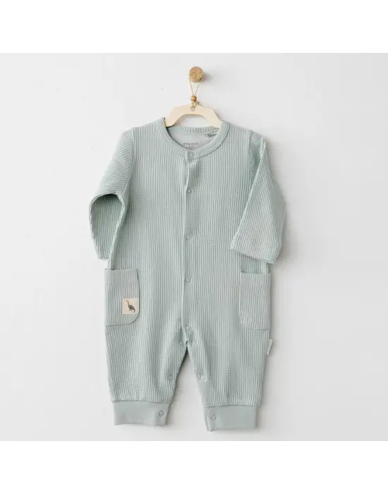 Omarı Yumuşak ve Sıcacık Bebek Tulumu Yeşil