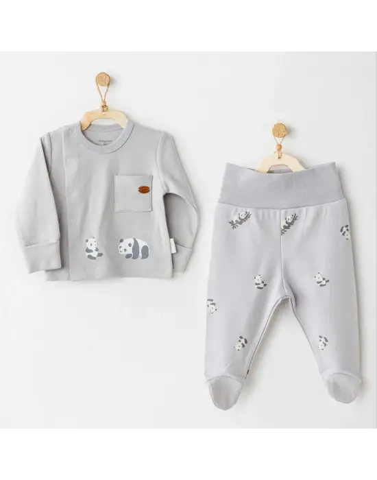 Andywawa AC26024 Keep Smiling 2li Zıbın Takım Grey