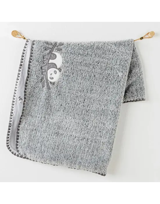 Andywawa AC26033 Keep Smiling Welsoft Battaniye 90x85 Grey