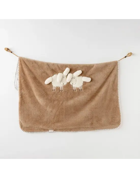 Andywawa AC26168 Tinny S Sheeps Battaniye 90x85 Beige