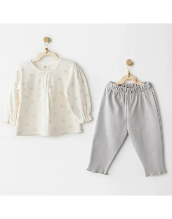 Andywawa Ac26253 Baby Bow Bliss 2li Takım Ekru