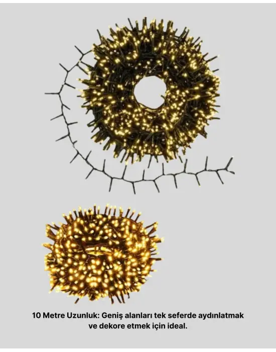 Animasyonlu Led Işıklı 10 Metre Uzaktan Kumandalı Dekoratif Işık