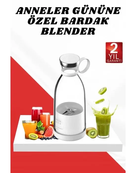 Anneler Gününe Özel Hediye Bardak Blender Paslanmaz Çelik Bıçaklı