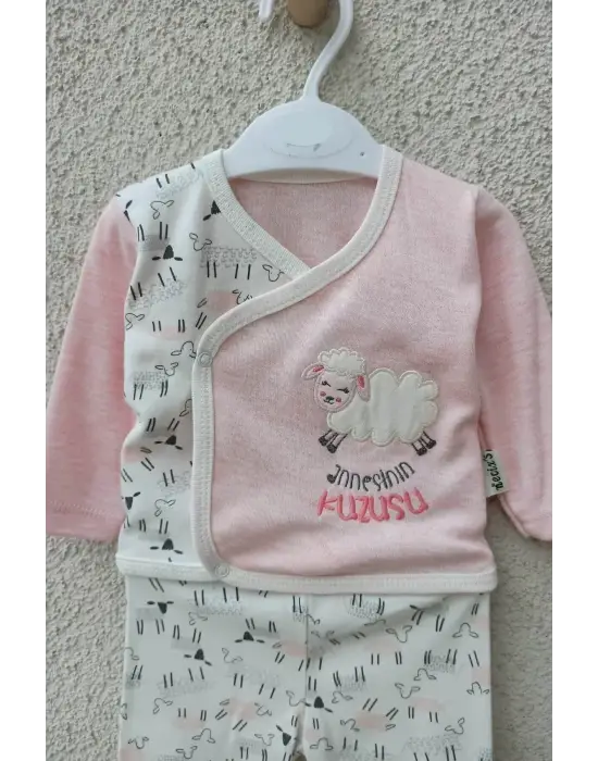 Annesinin Kuzusu Şapkalı Eldivenli 5li Kız Zıbın Seti