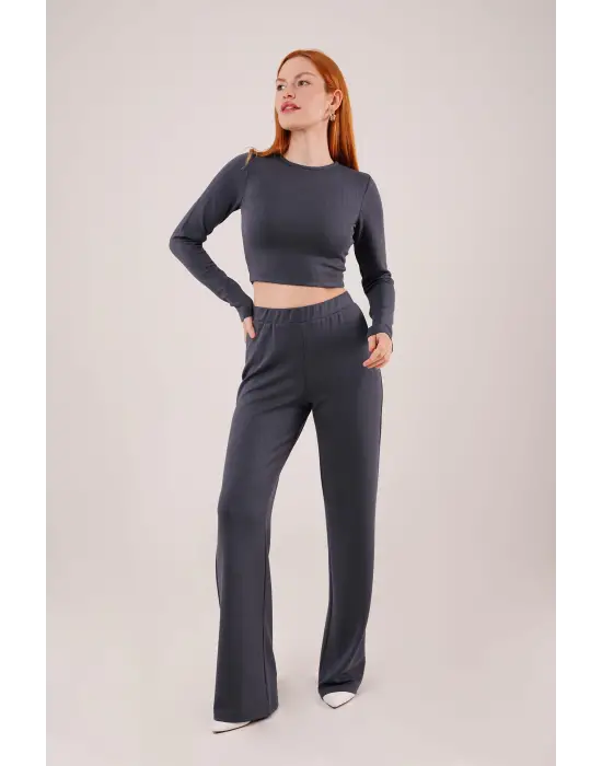 Omarı Antrasit Fitilli İkili Takım