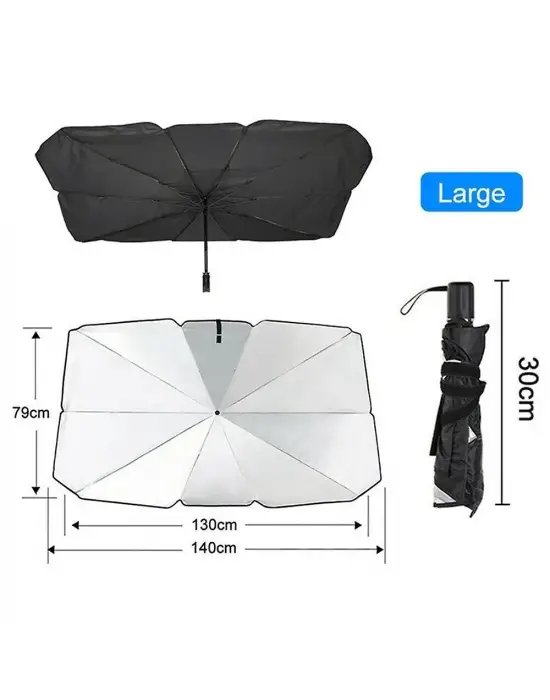 Araba Güneş Gölge Koruyucu Şemsiye Oto Ön Cam Güneşlik(145cm*79cm)