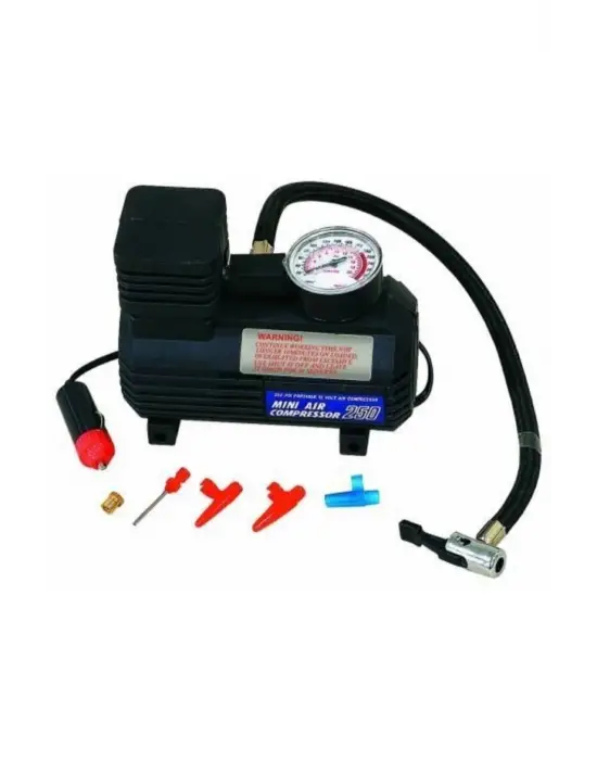 Araba Oto Araç Lastik Şişirme Pompası Hava Kompresörü 250psi 12v Volt Şişirici Kompresör Pompa Seti