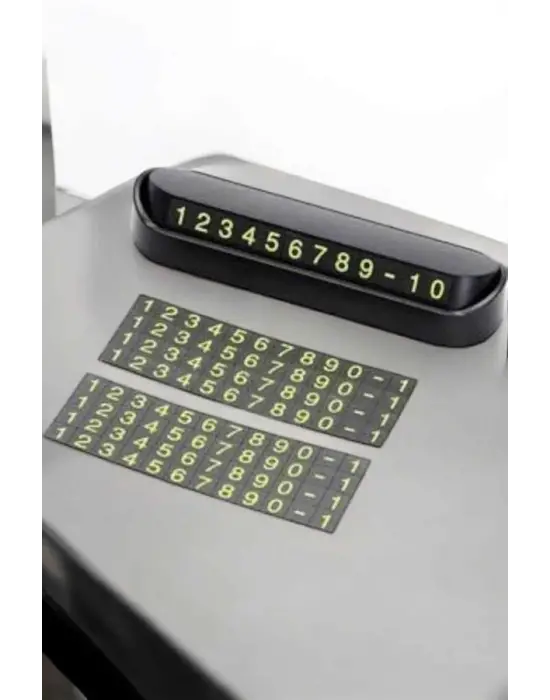 Araba Park Numaratörü Araç İçi Numaralık Değiştirilebilir Çevirmeli Mini