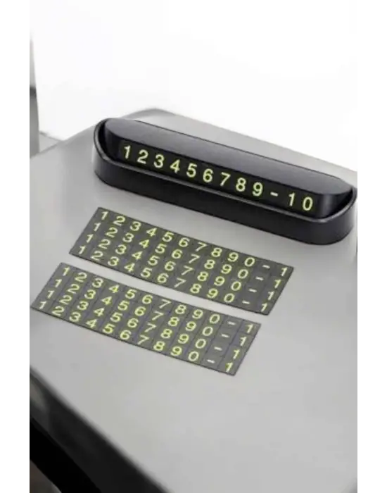 Araba Park Numaratörü Araç İçi Numaralık Değiştirilebilir Çevirmeli Mini