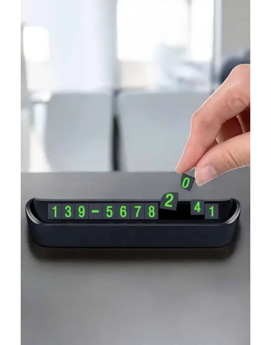 Araba Park Numaratörü Araç İçi Numaralık Değiştirilebilir Çevirmeli Mini