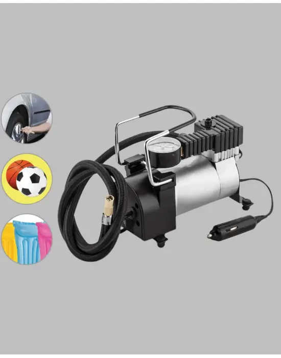 Araç Çakmak Girişli Metal Hava Kompresörü 10a Güçlü Motor