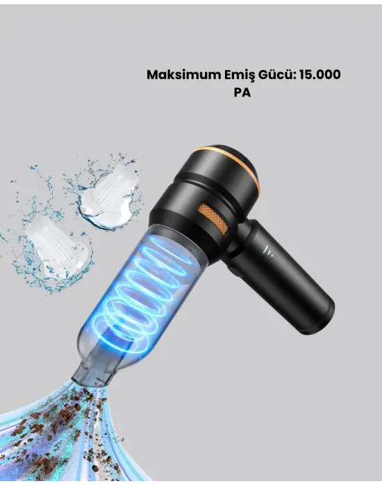 Araç İçi Derinlemesine Temizlik İçin Kompakt Ve Ergonomik El Süpürgesi