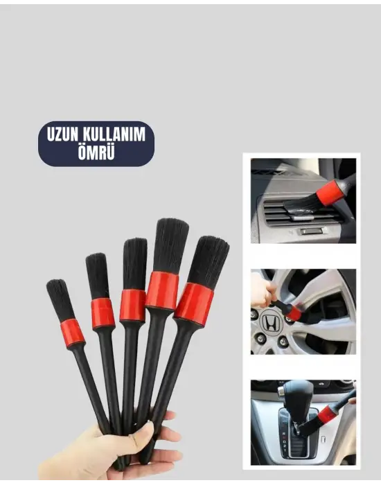 Araç İçi Detaylı Temizlik Seti-araba Jant Ve İç Yüzey Temizlik Fırçaları