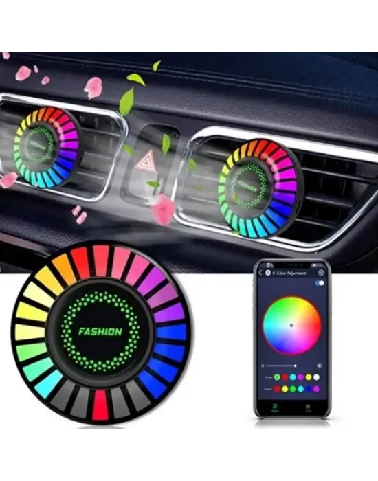 Araç İçi Koku Hazneli Rgb Sese Duyarlı Led Işık