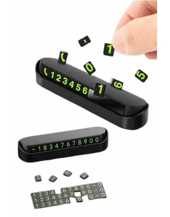 Araç İçi Numaratör Numaralık Oto Cam Kartı Fosforlu Numaratör