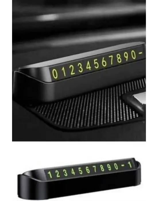 Araç İçi Numaratör Numaralık Oto Cam Kartı Fosforlu Numaratör