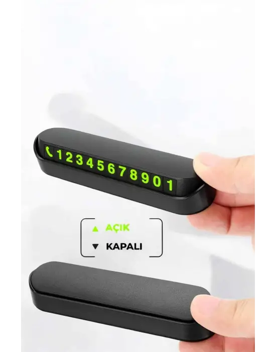 Araç İçi Numaratör Numaralık Torpido Üstü Açılır Kapanır Telefon Numarası Bırakma