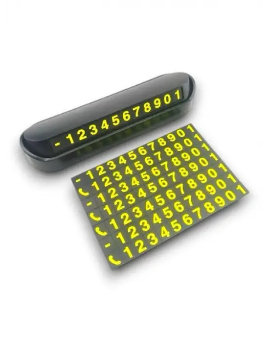 Araç İçi Numaratör Numaralık Torpido Üstü Açılır Kapanır Telefon Numarası Bırakma