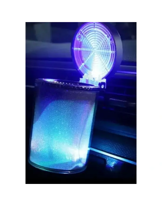 Araç İçi Oto Kokusuz Küllük Rgb Işıklı Kapaklı