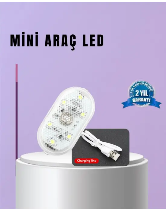 Araç İçi Ve Ev Kullanımı İçin 7 Renkli Dekoratif Led Lamba