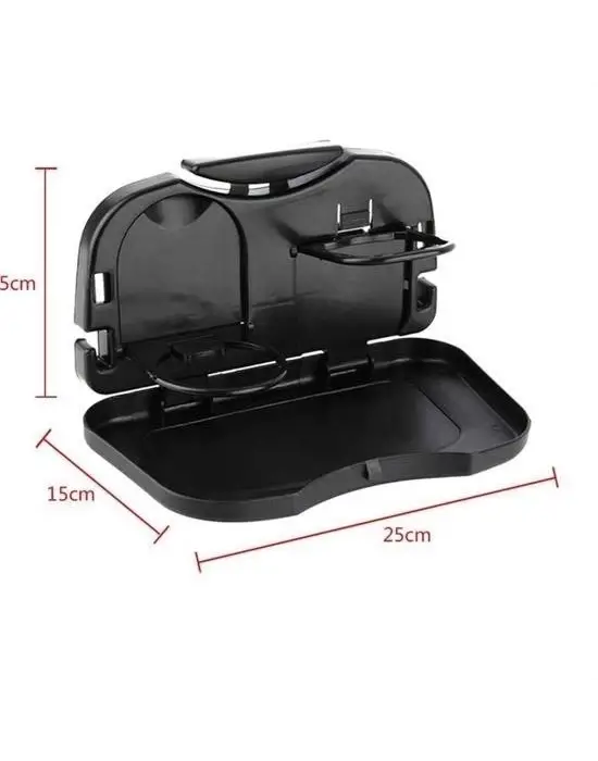 Omarı Katlanabilir Araç Tepsi - Seyahat İçin Siyah Renk