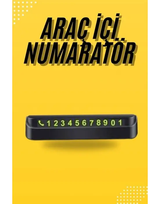 Araç Park Numaratörü Tüm Araçlara Uyumlu Araba Numaralık