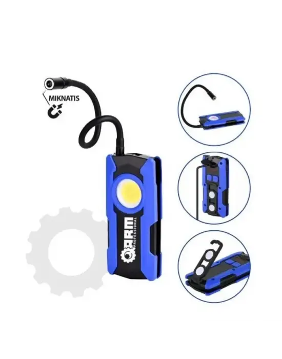 Arm Esen380 Esnek Başlıklı 1500 Lümen Şarjlı Çalışma Lambası