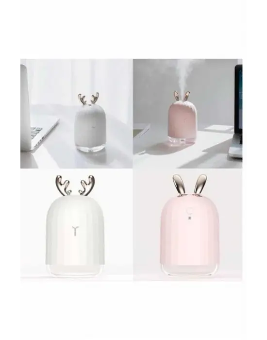 Aromaterapi Hava Nemlendirici Dekoratif Usb Şarjlı Tavşan Nemlendirici