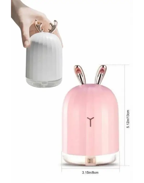 Aromaterapi Hava Nemlendirici Dekoratif Usb Şarjlı Tavşan Nemlendirici
